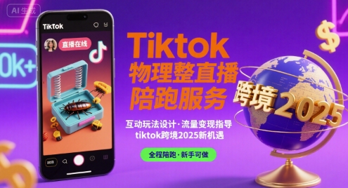 Tiktok物理整蛊直播陪跑服务-tiktok跨境2025-领学通