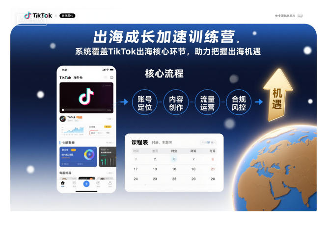 出海成长加速训练营,系统覆盖TikTok出海核心环节,助力把握出海机遇(更新)-领学通