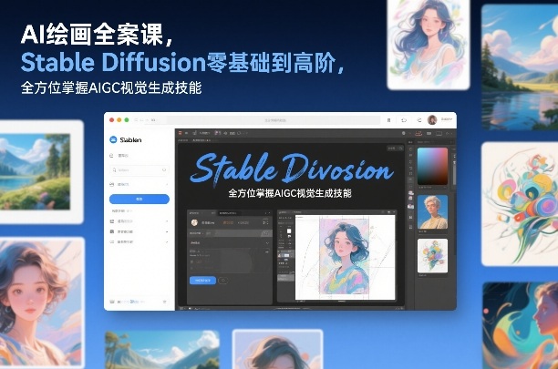 AI绘画全案课,Stable Diffusion零基础到高阶,全方位掌握AIGC视觉生成技能-领学通
