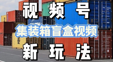视频号新玩法，利用老外开集装箱盲盒视频，挣分成计划收益，月入过W，新手小白轻松上手-领学通
