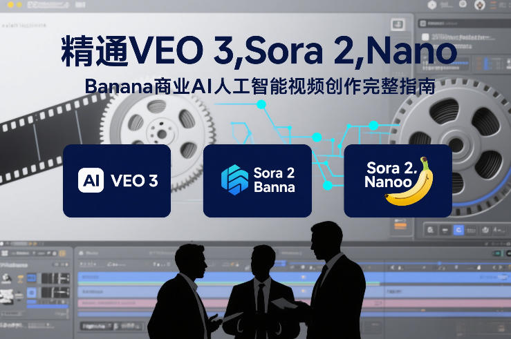 精通VEO 3,Sora 2,Nano Banana商业AI人工智能视频创作完整指南-领学通