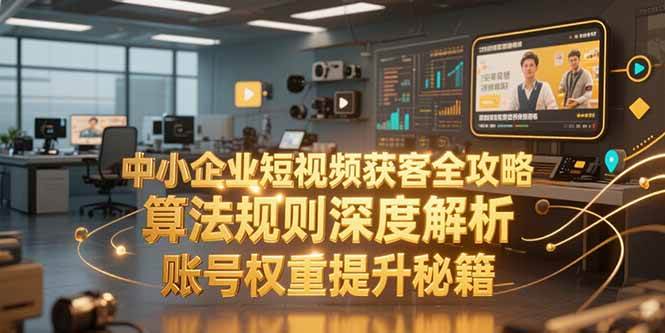（15326期）中小企业短视频获客全攻略，算法规则深度解析，账号权重提升秘籍-领学通