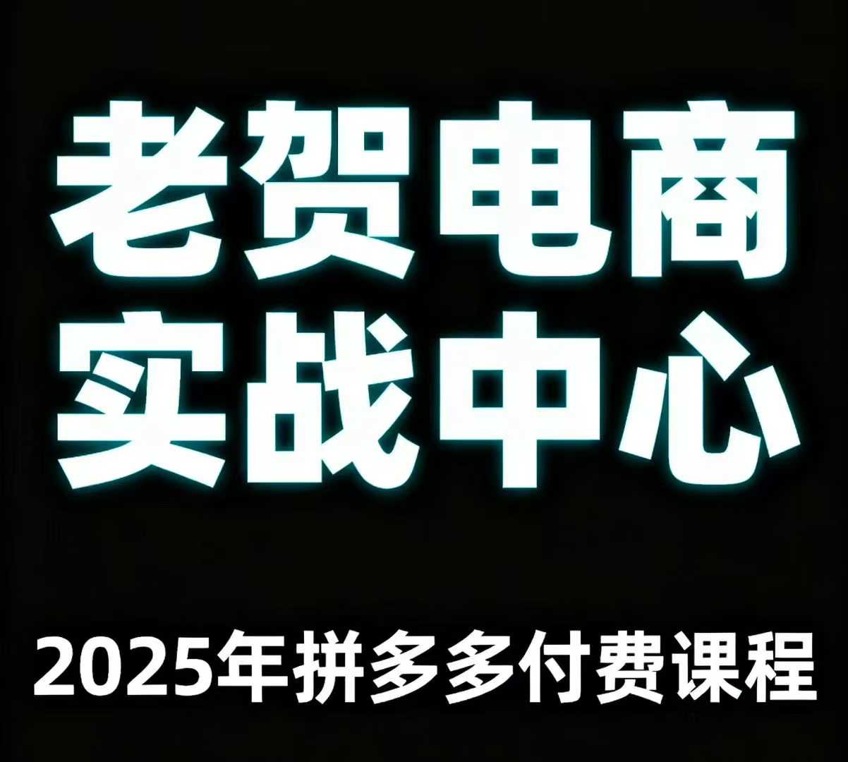 老贺电商2025年拼多多付费课程，用通俗易懂的方法告诉你多多怎么玩-领学通