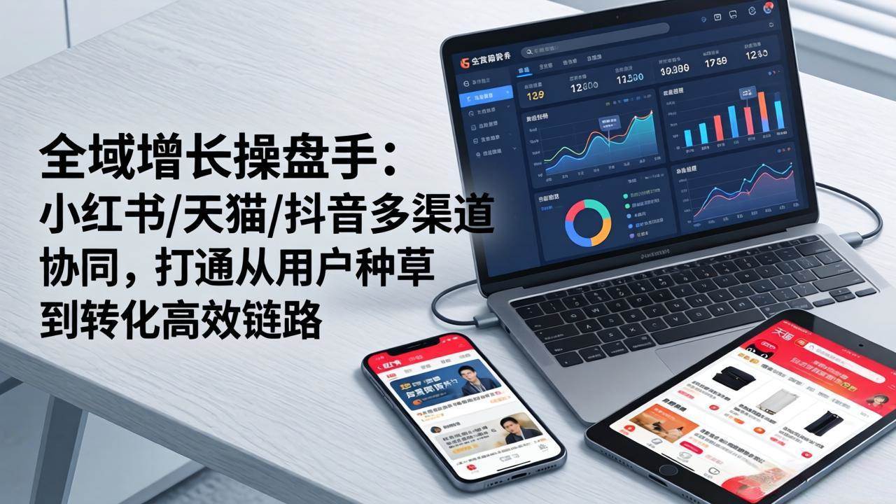 （17605期）全域增长操盘手：小红书/天猫/抖音多渠道协同，打通从用户种草到转化高效链路-领学通