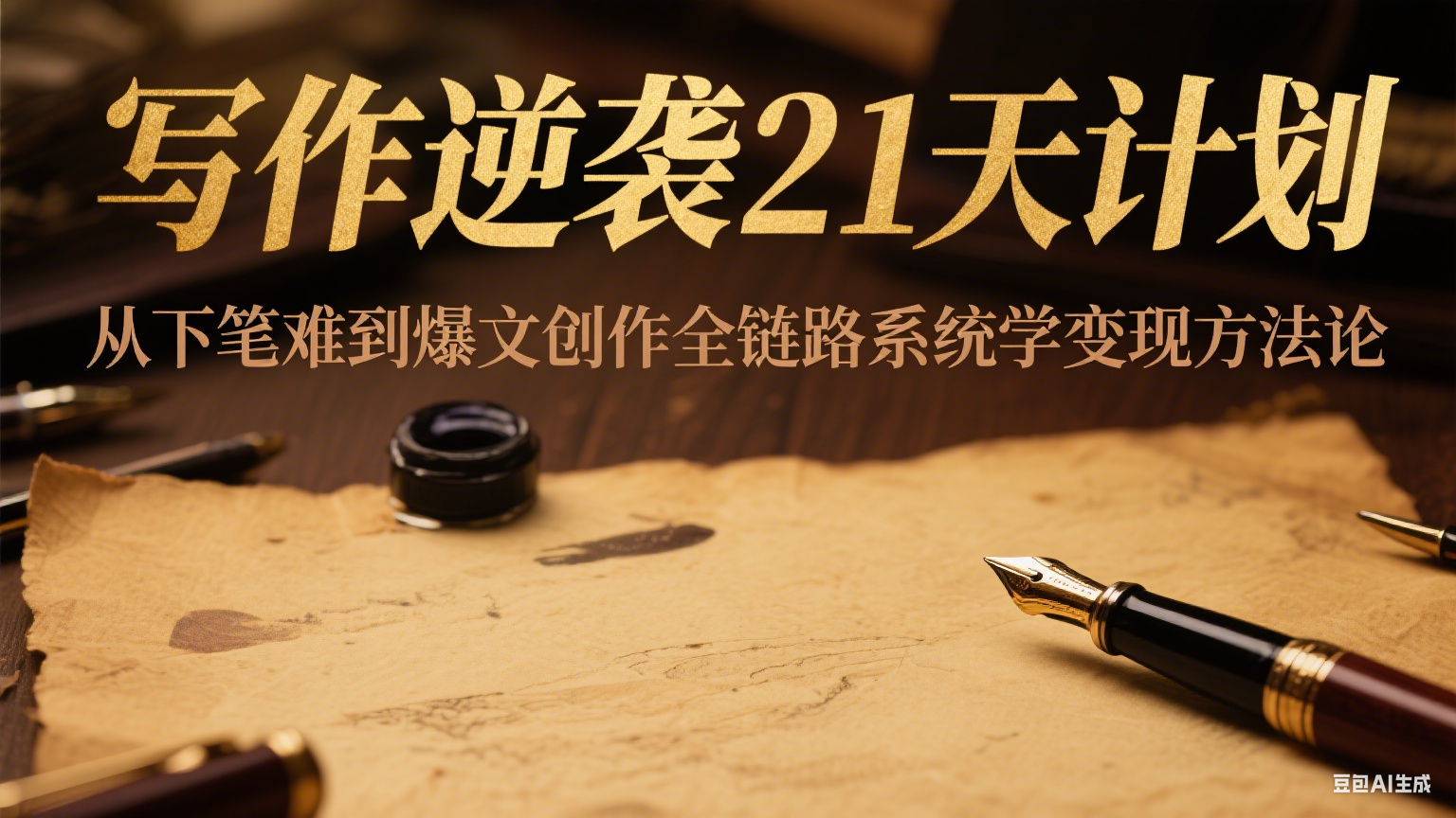 写作逆袭21天计划：从下笔难到爆文创作全链路系统学变现方法论-领学通