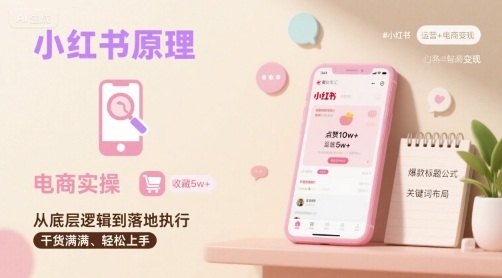 小红书原理以及详细实操流程，小红书电商教程-领学通