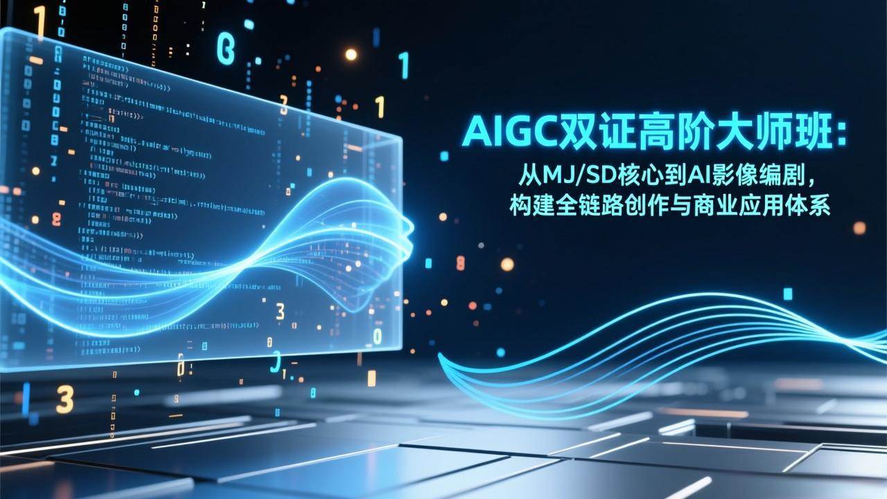 (17198期)AIGC双证高阶大师班:从MJ/SD核心到AI影像编剧,构建全链路创作与商业应用体系-领学通