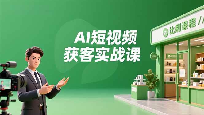 (16747期)AI短视频获客实战课,数字人创作、实体行业应用、精准引流,30天获取客源月入6万+-领学通
