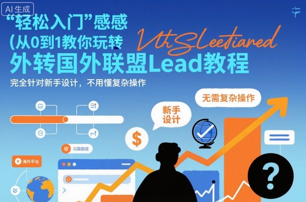 国外联盟賺美刀项目,从0到1教你玩转国外联盟Lead教程,纯新手可操作性100%-领学通