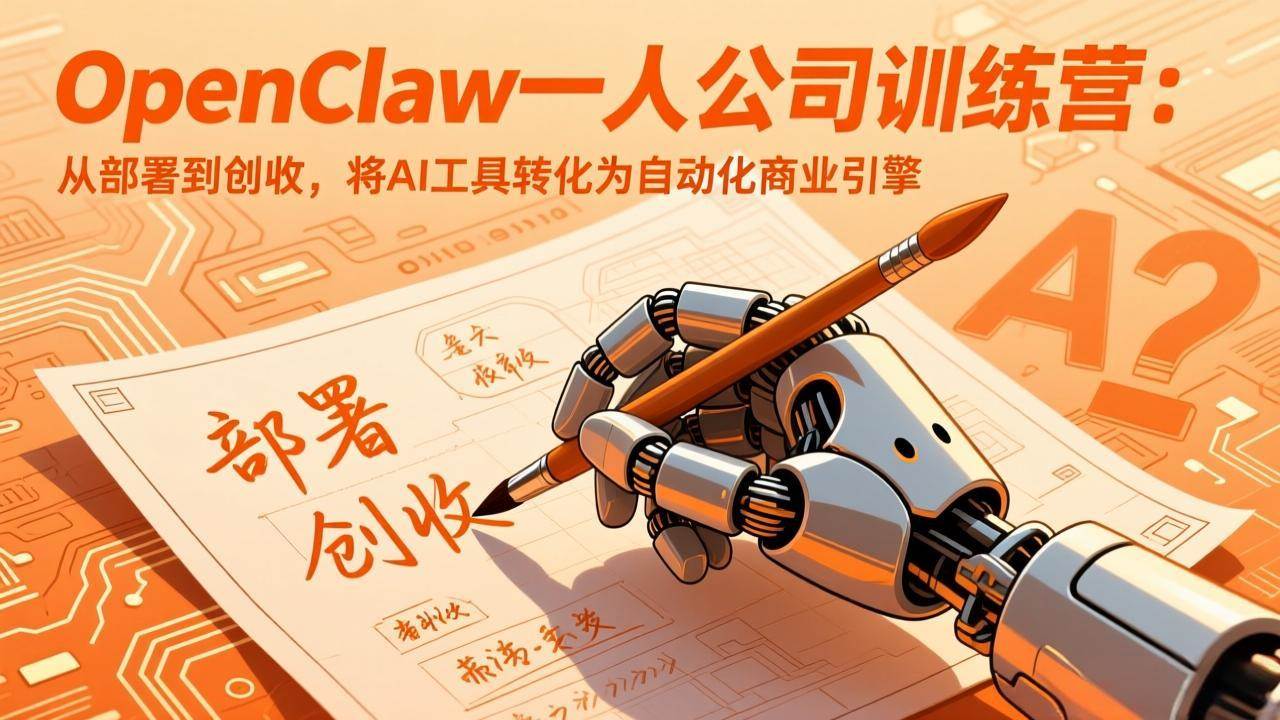 （17540期）OpenClaw一人公司训练营：从部署到创收，将AI工具转化为自动化商业引擎-领学通