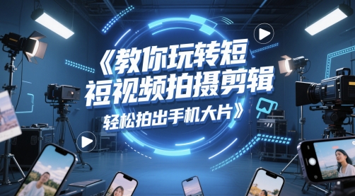 教你玩转短视频拍摄剪辑，轻松拍出手机大片-领学通