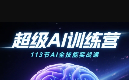 超级AI视频：绘画、带货、职场全场景113节通关课，解锁AI无限可能，开启精彩AI之旅-领学通