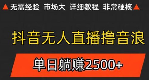 抖音无人直播6.0 简单无脑可矩阵 每天两小时轻松躺赚500+-领学通
