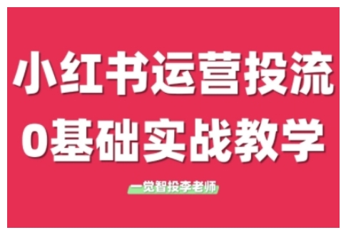 小红书运营投流，小红书广告投放从0到1的实战课，学完即可开始投放（更新26年）-领学通