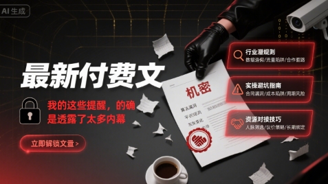 最新付费文：我的这些提醒，的确是透露了太多内幕-领学通