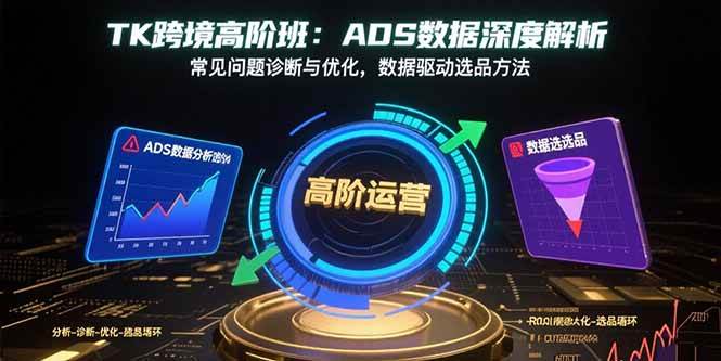 （15809期）TK跨境高阶班：ADS数据深度解析，常见问题诊断与优化，数据驱动选品方法-领学通