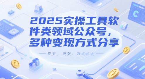 2025实操工具软件类领域公众号，多种变现方式分享-领学通