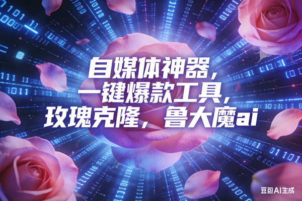(16949期)ai鲁大魔,自媒体必备的软件,玫瑰克隆神器,一键爆款,详细教程-领学通