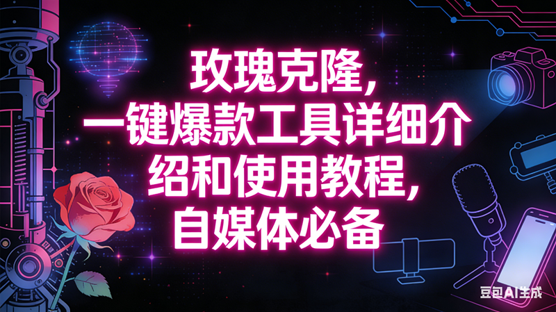 (16811期)玫瑰克隆工具,自媒体必备神器,一键爆款,详细介绍和使用教程-领学通