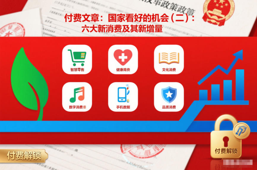 付费文章：国家看好的机会(二)：六大新消费及其新增量 付费文章：国家看好的机会(一):未来最有前景的13个消费赛道-领学通