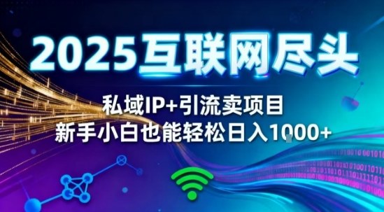 2025网创尽头王炸项目!私域IP+精准引流,新手小白在家躺賺日入1k,零经验也能上手【揭秘】-领学通