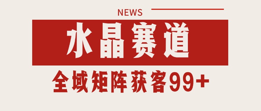 小红书某音水晶赛道引流获客 自热矩阵日引200+-领学通
