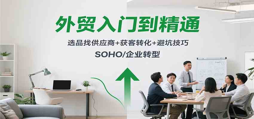 外贸入门到精通,选品找供应商+获客转化+避坑技巧,SOHO/企业转型-领学通