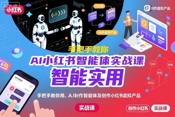 AI小红书智能体实战课，手把手教你用AI制作智能体及创作小红书虚拟产品，提效+内容商业化（更新）-领学通