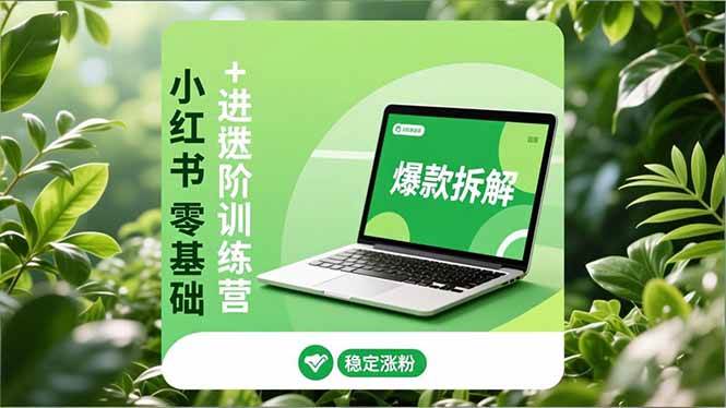 (16801期)小红书零基础+高阶训练营:安全养号、爆款拆解、长效运营,实现稳定涨粉与变现-领学通