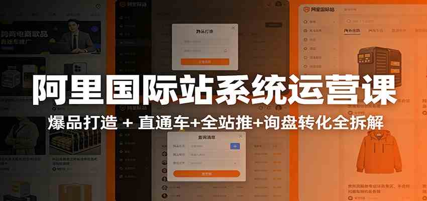 阿里国际站运营实战课：从店铺布局到TOP10旺铺，数据化运营，推广全攻略-领学通