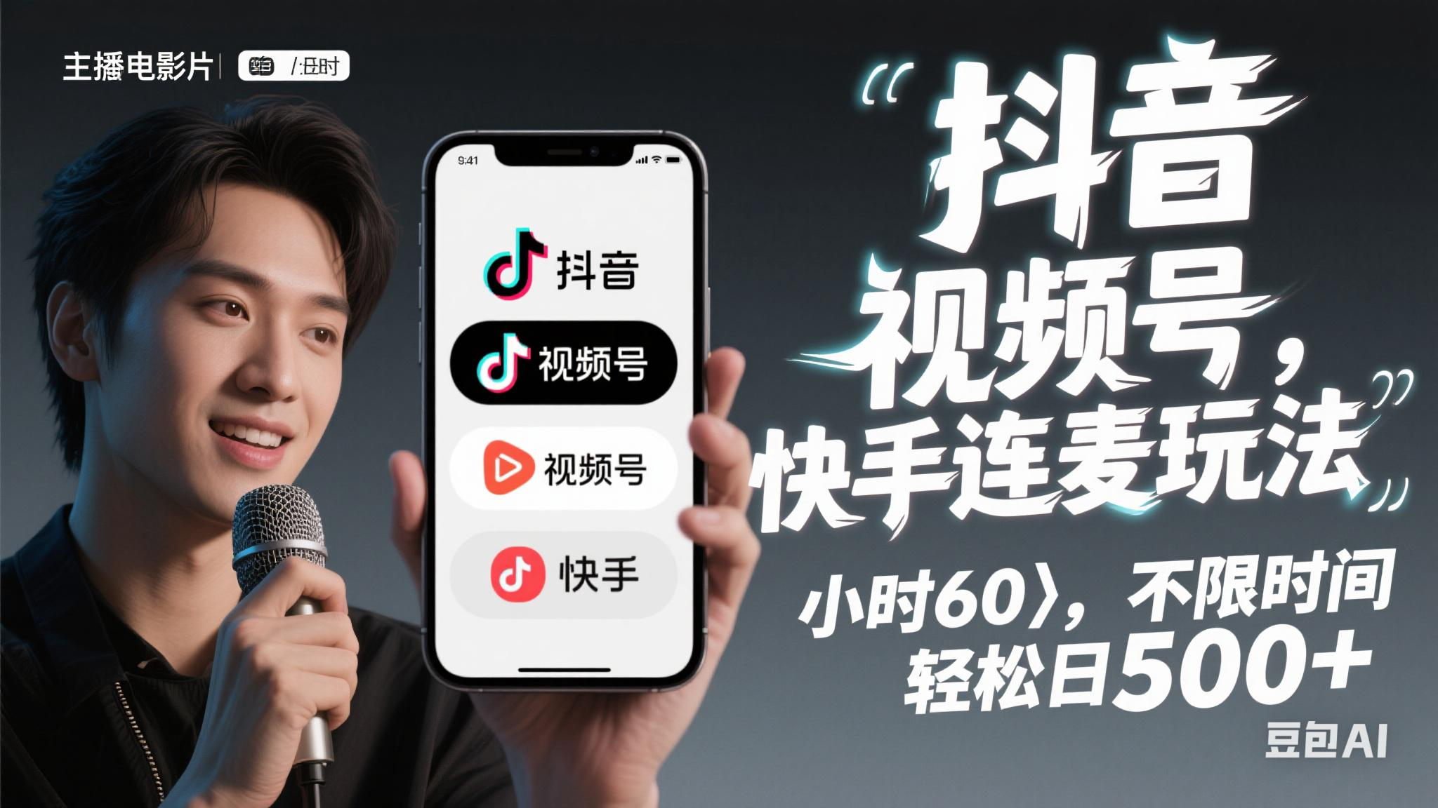（14899期）抖音，快手，视频号无脑连麦玩法！快速入门，单日稳冲1000+-领学通