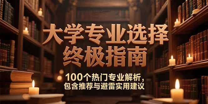 （15261期）付费文：大学专业选择终极指南,100个热门专业解析,包含推荐与避雷实用建议-领学通