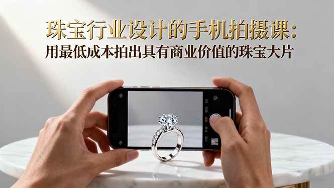 (16385期)珠宝行业设计的手机拍摄课:用最低成本拍出具有商业价值的珠宝大片!-领学通