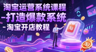 淘宝运营系统课程-打造爆款系统-淘宝开店教程-领学通