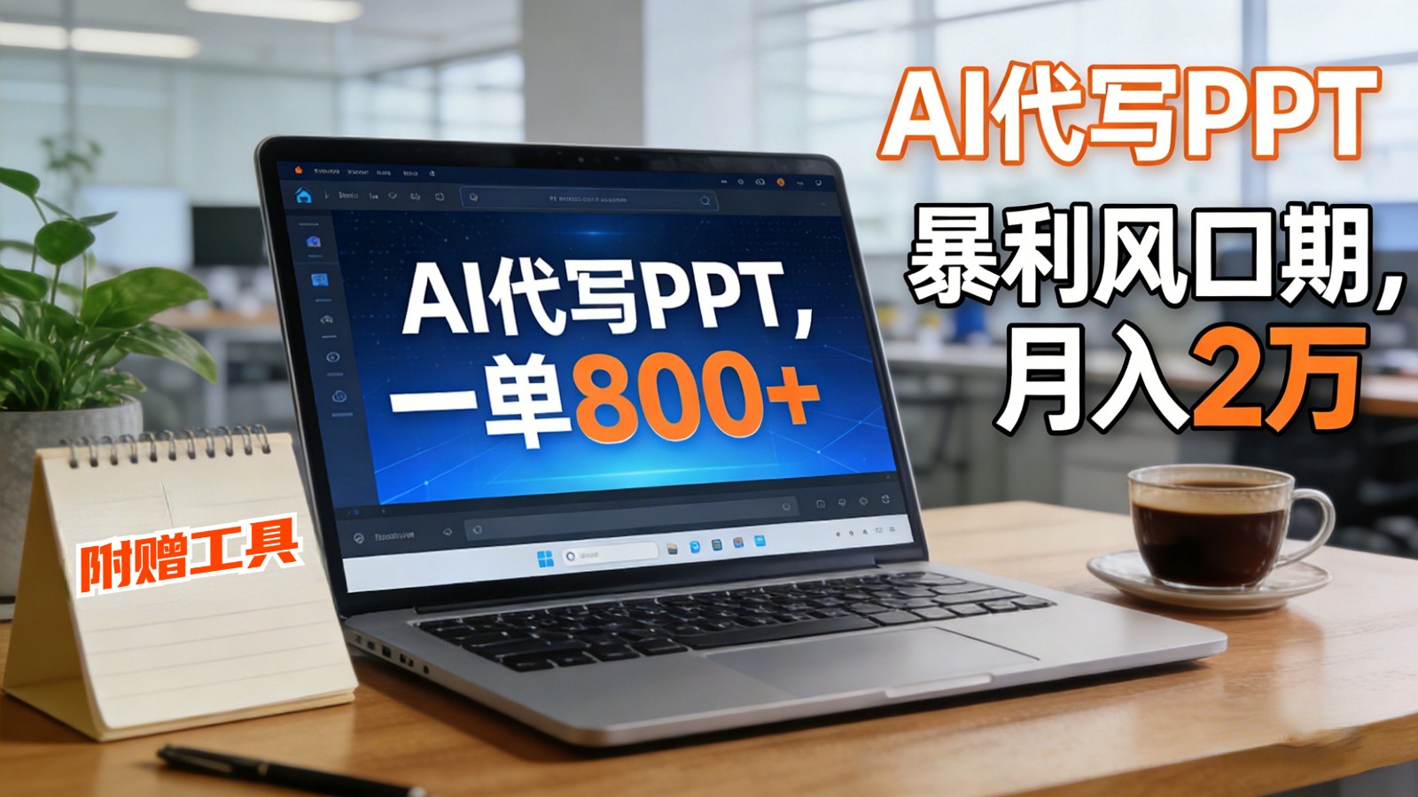 AI 代写做 PPT!一单狂赚 800+,风口期月入 2 万(工具 + 提示词直接送)-领学通