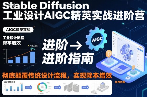 Stable Diffusion工业设计AIGC精英实战进阶营,彻底颠覆传统设计流程,实现降本增效-领学通