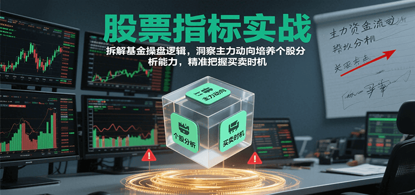 股票指标实战，拆解基金操盘逻辑，洞察主力动向培养个股分析能力，精准把握买卖时机-领学通