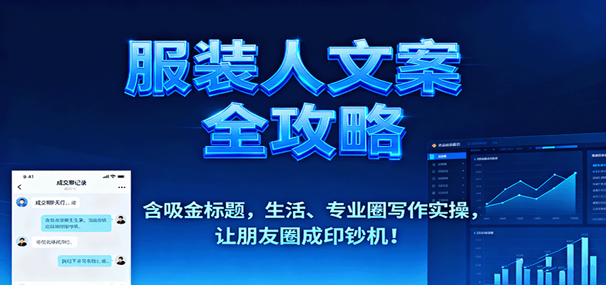 服装人文案全攻略,含吸金标题,生活、专业圈写作实操,让朋友圈成印钞机!-领学通