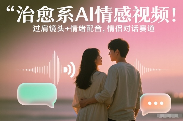 治愈系AI情感视频！过肩镜头+情绪配音，情侣对话赛道-领学通