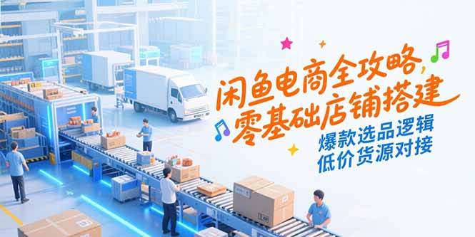 （15325期）闲鱼电商全攻略，零基础店铺搭建，爆款选品逻辑，低价货源对接-领学通