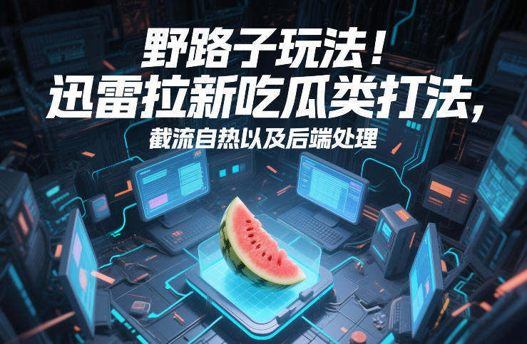 野路子玩法！迅雷拉新吃瓜类打法，截流自热以及后端处理-领学通