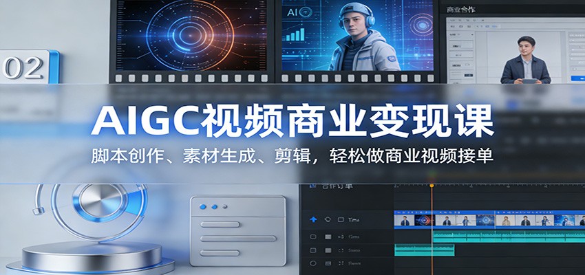 AIGC视频商业变现课:脚本创作、素材生成、剪辑,轻松做商业视频接单-领学通