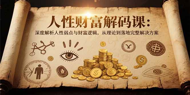 （15434期）人性财富解码课6.0：深度解析人性弱点与财富逻辑，理论到落地完整解决方案-领学通