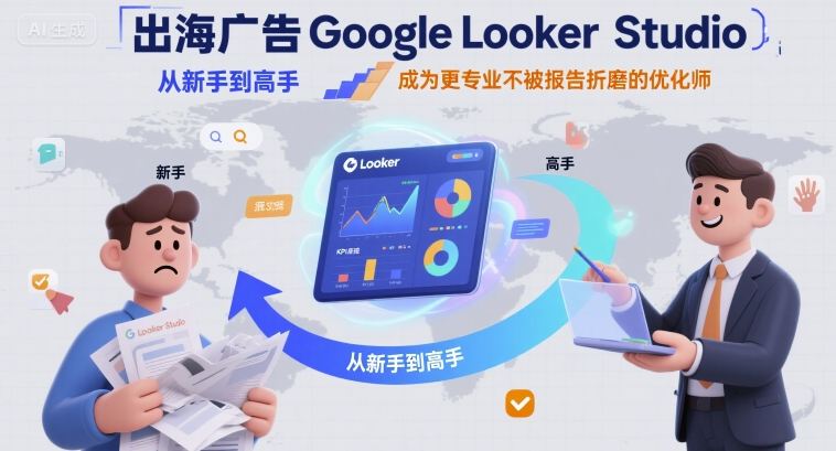 出海广告Google Looker Studio从新手到高手，成为更专业不被报告折磨的优化师-领学通