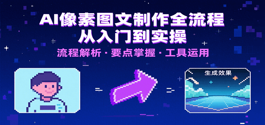 AI像素图文制作全流程：内容要点、文案选择及所用工具，助你快速入局-领学通