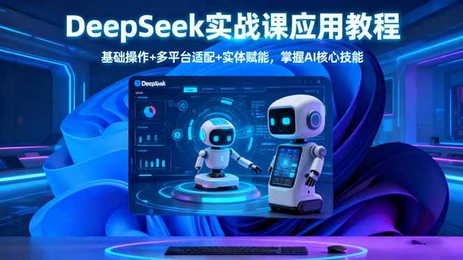 （16391期）DeepSeek实战课应用教程、基础操作+多平台适配+实体赋能，掌握AI核心技能-领学通