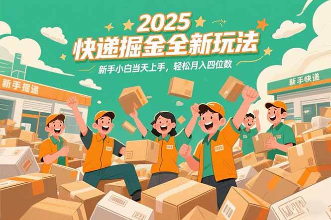 （15244期）2025快递掘金全新玩法，新手小白当天上手，轻松月入四位数！-领学通