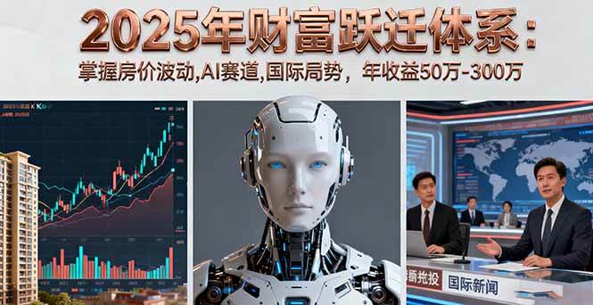 (16217期)2025年财富跃迁体系:掌握房价波动,AI赛道,国际局势,年收益50万-300万-领学通