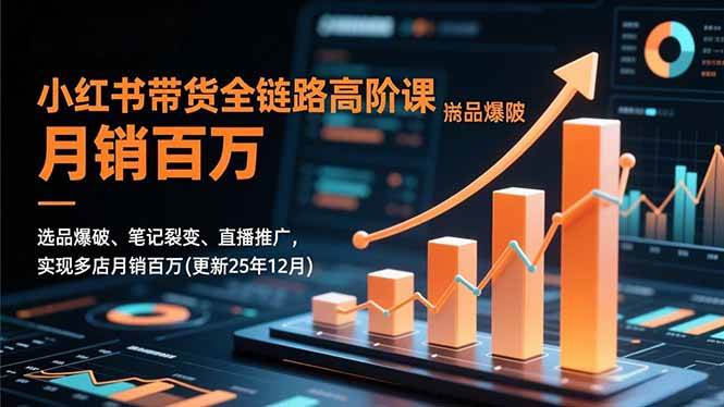 (16842期)小红书带货全链路高阶课,选品爆破、笔记裂变、直播推广,实现多店月销百万(更新25年12月)-领学通