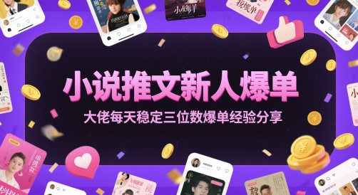 小说推文新人爆单大佬每天稳定三位数爆单经验分享-领学通